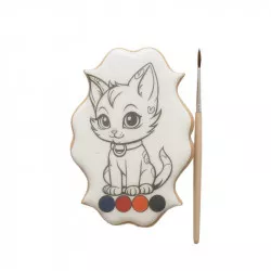 Lebkuchen-Ausmalbild Katze 55g