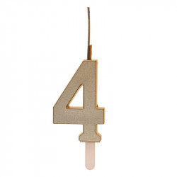 Goldne Kerze mit Knaller Nr. 4