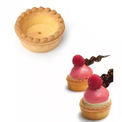 Törtchenförmchen helles Lineckerkörbchen 4,4 cm (16 Stück)