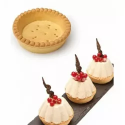 Tartlettenknochen helle Lineckade 7,4 cm (8 Stück)