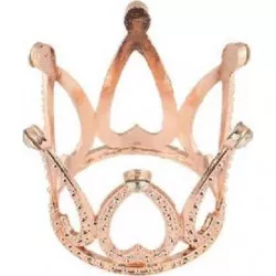 Nicht essbare Dekoration Metall Krone rosa-goldene Miniatuur