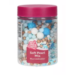 Zuckerverzierung Perle - Blaue Feier 80 g