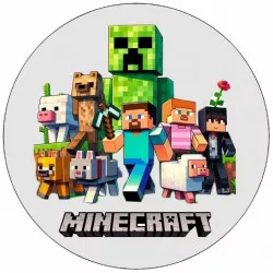 Essbares Papier Minecraft all 19,5 cm