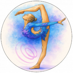 Essbares Papier Gymnastin Farbe 19,5 cm