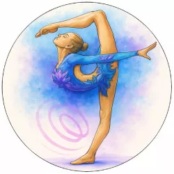 Essbares Papier Gymnastin Farbe 19,5 cm