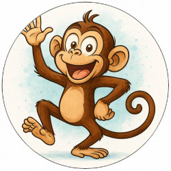 essbarer Affenpapier 19,5 cm