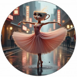 Essbares Papier Ballerina Cappuccino 19,5 cm