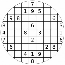 Essbares Sudoku-Papier 19,5 cm