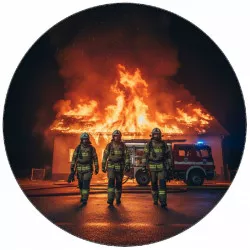 essbares Papier-Feuerwehrmann bei dem Brand 19,5 cm