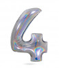 Aufblasbarer Ballon Nummer 4 Hologramm 102 cm