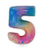 Aufblasbarer Ballon Nr. 5 Regenbogen 102 cm