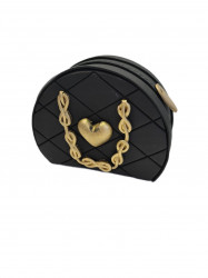 Schwarße handtasche essbare Zuckerdekoration 12x8x5 cm