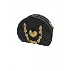 Schwarße handtasche essbare Zuckerdekoration 12x8x5 cm