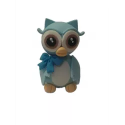 Blaues Eulen-Zucker-Dekoration, nicht essbar, 11 cm