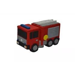 Feuerwehrauto nicht essbare Zuckerdekoration 14x8x6 cm