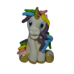 Einhorn essbarer Zuckerdekoration 9x6 cm