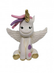 Einhorn mit Flügeln essbare Zucker-Dekoration 10 cm