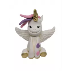 Einhorn mit Flügeln essbare Zucker-Dekoration 10 cm