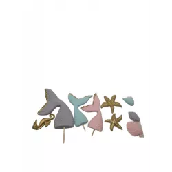 Meerjungfrau Stecknadel nicht essbare Zuckerdekoration 12 cm