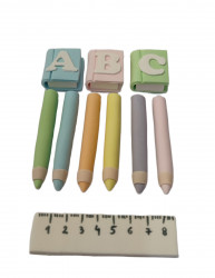 Buntstifte essbare Zucker-Dekoration 8 cm