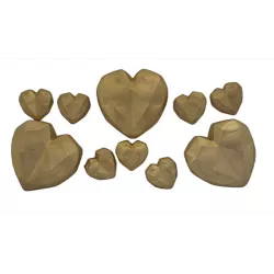 Goldenes Herz nicht essbare Zucker-Dekoration 10cm