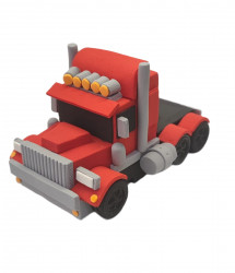 Amerikanischer Lastwagen essbare Zuckerdekoration 12x8x7cm