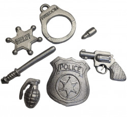 Polizeisch Set nicht essbare Zucker-Dekoration