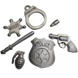Polizeisch Set nicht essbare Zucker-Dekoration