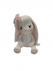 Weiße Kaninchen- essbare Zuckerdekoration 9 cm