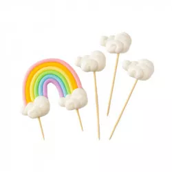 Zuckerstück Regenbogen und Wolken