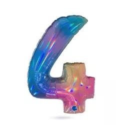 Aufblasbarer Ballon Nr. 4 Regenbogen 102 cm