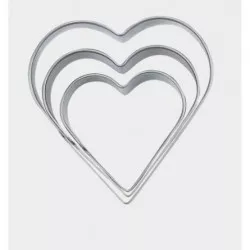 Satz Ausstanzformen Herzen 4 / 5 / 6 cm