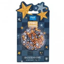 Zuckerglasur goldene und silberne Sternchen 25 g