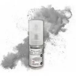 Lebensmittel-Farben Glitzer in Sprühflasche New Silver Shimmering (5 g)
