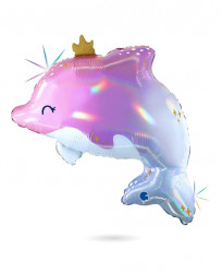 Aufblasbarer Ballon leuchtender Delfin 69 cm