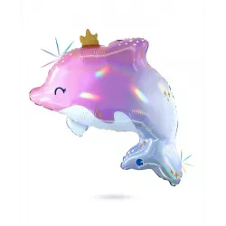 Aufblasbarer Ballon leuchtender Delfin 69 cm