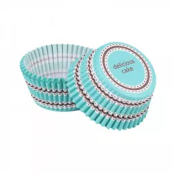 Konditoren- Körbchen teal lecker 50x30mm 1000 Stk