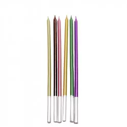 Bunte Kerzen 6 Stück 15 cm